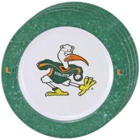Miami Hurricanes NCAA Dinner Plates (4 Pack)miami 