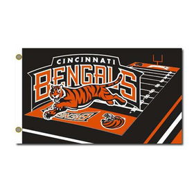 Cincinnati Bengals NFL Field Design 3'x5' Banner Flagcincinnati 