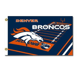Denver Broncos NFL Field Design 3'x5' Banner Flagdenver 