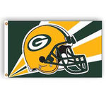 Green Bay Packers NFL Helmet Design 3'x5' Banner Flag