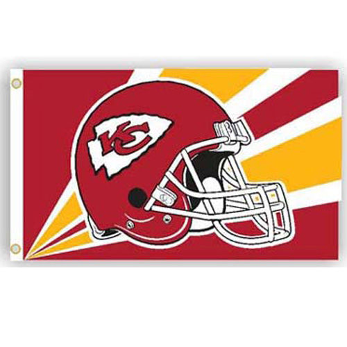 Kansas City Chiefs NFL Helmet Design 3'x5' Banner Flagkansas 