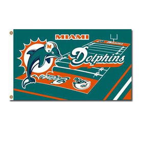 Miami Dolphins NFL Field Design 3'x5' Banner Flagmiami 