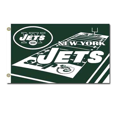 New York Jets NFL Field Design 3'x5' Banner Flag
