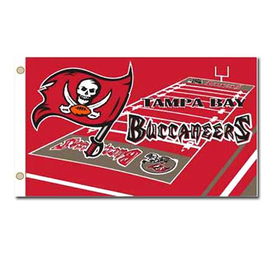 Tampa Bay Buccaneers NFL Field Design 3'x5' Banner Flagtampa 