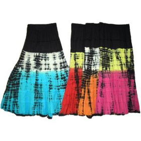Junior Crinkle Tie-Dye Skirt(Lined) (36") Case Pack 24junior 