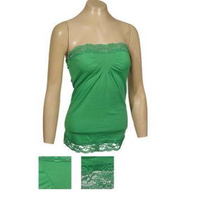 Ladies Sleeveless Tank With Lace Trim Case Pack 6ladies 