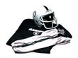 Oakland Raiders Youth NFL Team Helmet and Uniform Set  (Small)