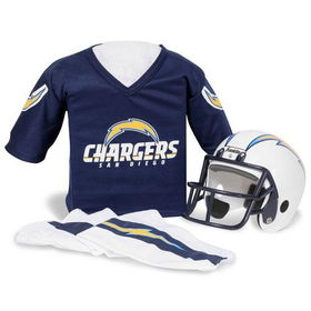 San Diego Chargers Youth NFL Team Helmet and Uniform Set  (Medium)san 