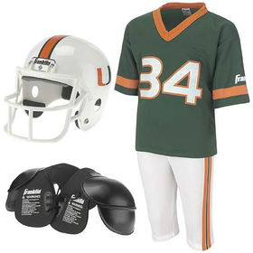 Miami Hurricanes Youth NCAA Team Helmet and Uniform Set  (Small)miami 
