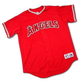 Los Angeles Angels MLB Replica Team Jersey (Alternate) (Red (Medium)los 