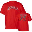 Vladimir Guerrero (Los Angeles Angels) Name and Number T-Shirt (Red) (Medium)