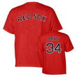 David Ortiz (Boston Red Sox) Name and Number T-Shirt (Red) (2X-Large)