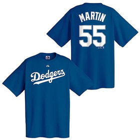 Russell Martin (Los Angeles Dodgers) Name and Number T-Shirt (Royal) (2X-Large)russell 