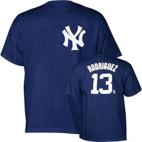 Alex Rodriguez (New York Yankees) Name and Number T-Shirt (Navy) (2X-Large)alex 
