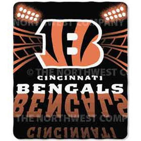 Cincinnati Bengals Light Weight Fleece NFL Blanket (Shadow Series) (50x60)cincinnati 