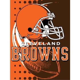 Cleveland Browns NFL Royal Plush Raschel Blanket (Flash Series) (60x80")"cleveland 