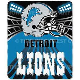 Detroit Lions Light Weight Fleece NFL Blanket (Shadow Series) (50x60)detroit 