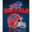 Buffalo Bills Light Weight Fleece NFL Blanket (Grid Iron) (50x60)