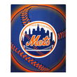 New York Mets Light Weight Fleece MLB Blanket (Flashball Series) (50x60)