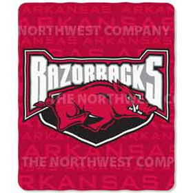 Arkansas Razorbacks NCAA Light Weight Fleece Blanket (031 Series) (50x60)arkansas 