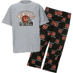 Cincinnati Bengals NFL Youth Short SS Tee & Printed Pant Combo Pack (Medium)cincinnati 