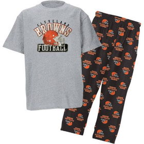 Cleveland Browns NFL Youth Short SS Tee & Printed Pant Combo Pack (Small)cleveland 