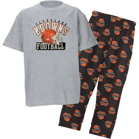 Cleveland Browns NFL Youth Short SS Tee & Printed Pant Combo Pack (X-Large)cleveland 