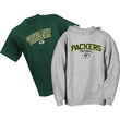 Green Bay Packers NFL Youth Belly Banded Hooded Sweatshirt and T-Shirt Combo Pack (Small)