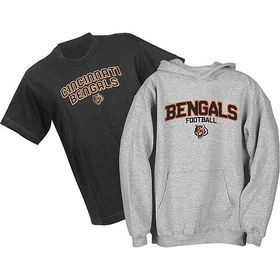 Cincinnati Bengals NFL Youth Belly Banded Hooded Sweatshirt and T-Shirt Combo Pack (Medium)cincinnati 