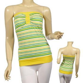 Ladies Fashion Tube Top W/Decorative Buttons Case Pack 6ladies 