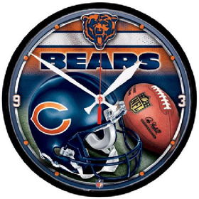 Chicago Bears NFL Round Wall Clockchicago 