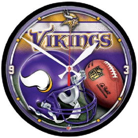Minnesota Vikings NFL Round Wall Clockminnesota 