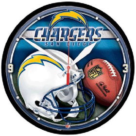 San Diego Chargers NFL Round Wall Clocksan 