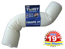 Memory-Twist Pillow Deluxe W/Slippersmemorytwist 