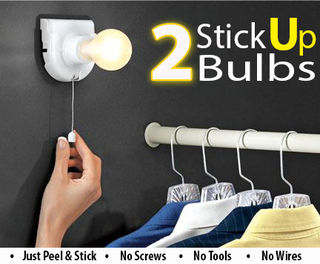 Battery Operated Wireless Stick-Up LED Bulbs - 4pc - Peel & Stick Instant Portable Cordless Light for Closets, Sheds & Outdoors - Portable, Cordless, Mountable & Ultra-Bright for Power Outages.