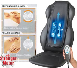 Shiatsu Roller Massaging Cushion - Extended Track With Heatshiatsu 