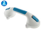 2pc Suction Cup Grab Bar 12" - With Safety Indicator - For Bathtubs, Showers, Toilets - Safety Grip Hand Rail Assist Bar