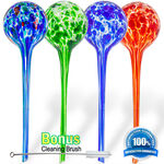 Plant Watering Globes - Automatic Watering Bulbs - 4pc Large watering globes 