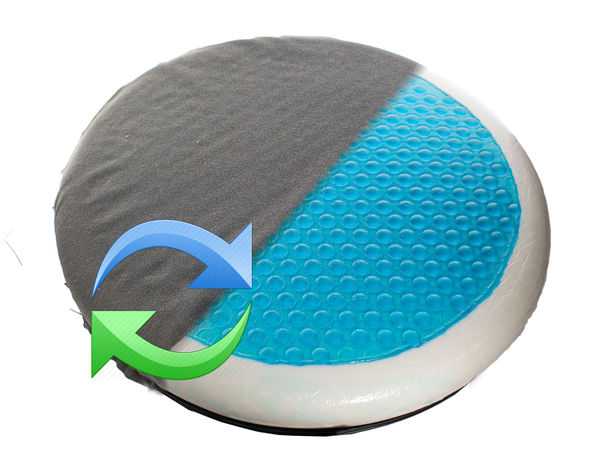 360° Swivel Rotation Gel Memory Foam Cushion -  Orthopedic Cooling Gel Memory Foam Seat Chair Pad For Office, Car, Truck, & Wheelchair - Improves Posture, Non-Slip Bottom, Washable Coverswivel 