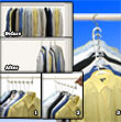 Metal Cascading Space Saving Closet Hangers - 360 Swivel Action, Vertical Clothes Hanger Extenders - Maximize Closet Space & Clothing Organizers - 5pc Set